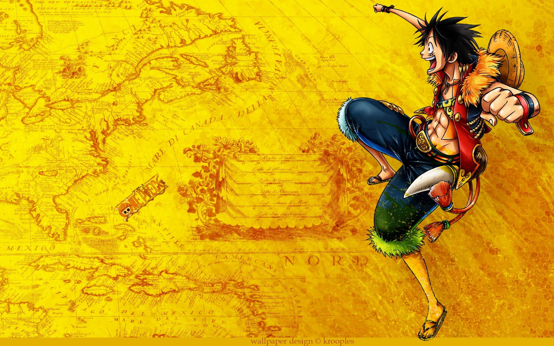 One Piece Map Anime - HD Wallpaper 