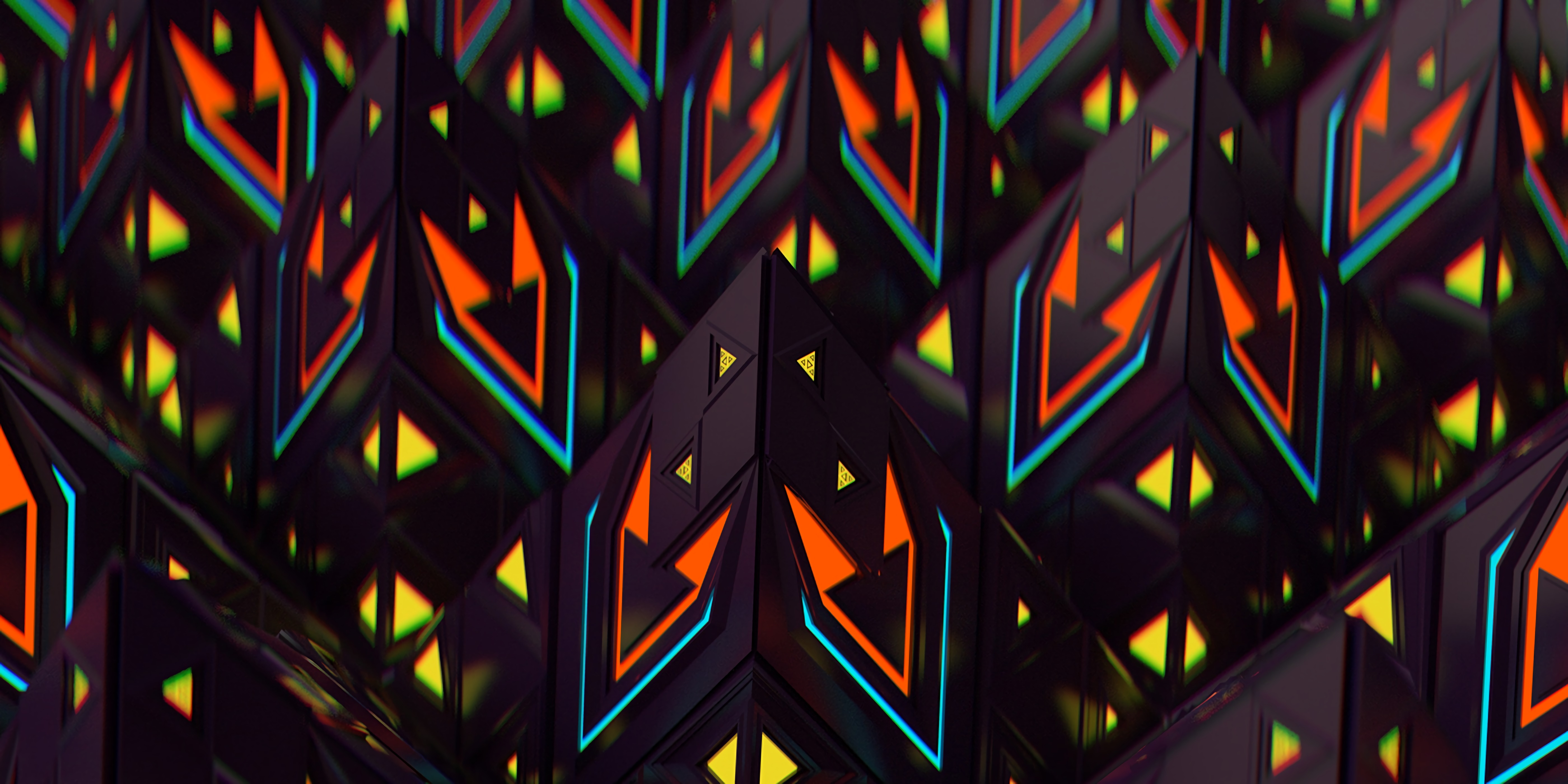 Wallpaper Pyramids, Figures, 3d, Colorful, Structure - Wallpaper - HD Wallpaper 