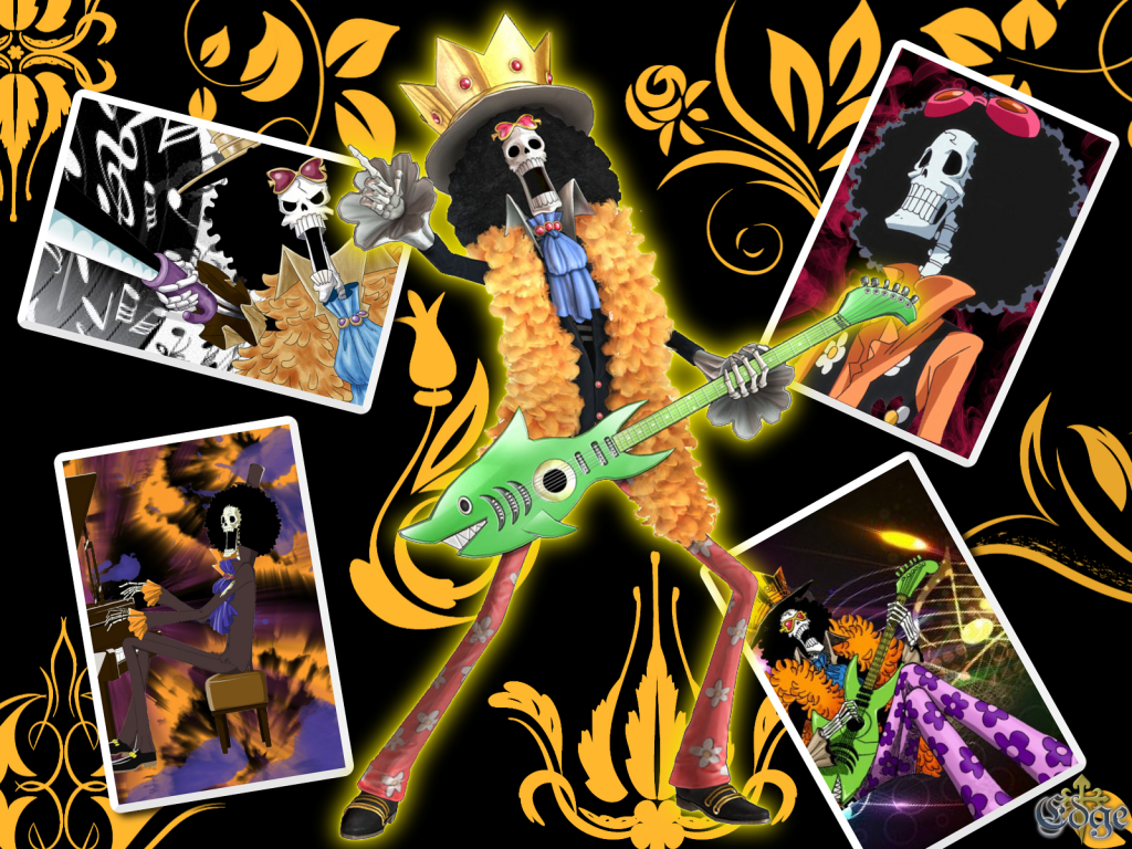 One☠piece - Brook - Illustration - HD Wallpaper 