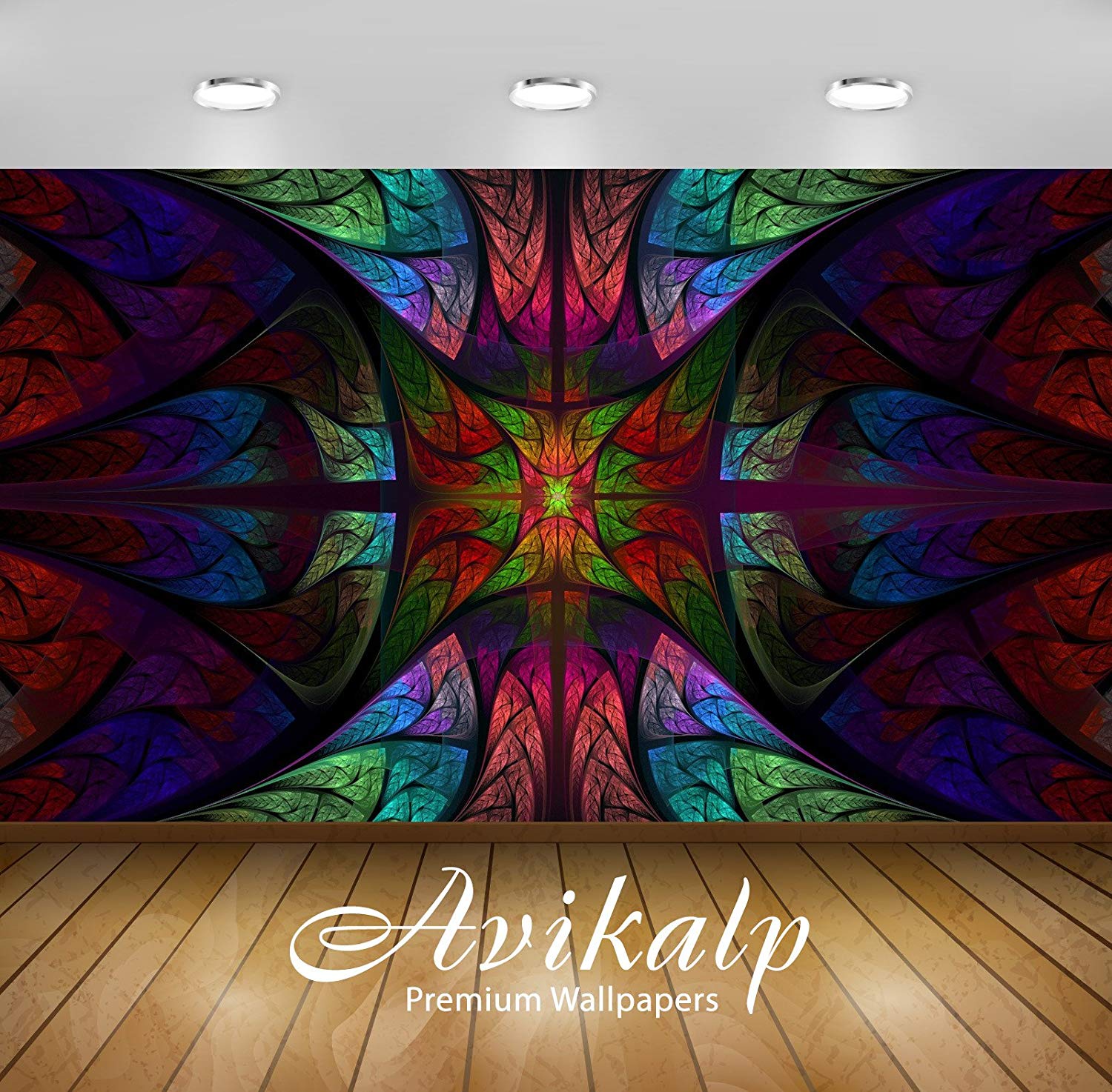 Avikalp Exclusive Awi4637 Stained Glass Full Hd 3d - 3d Hd Glass Design - HD Wallpaper 