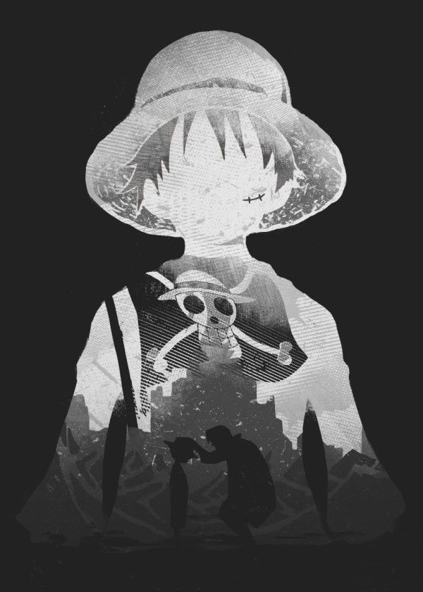 Anime Black And White Posters - HD Wallpaper 