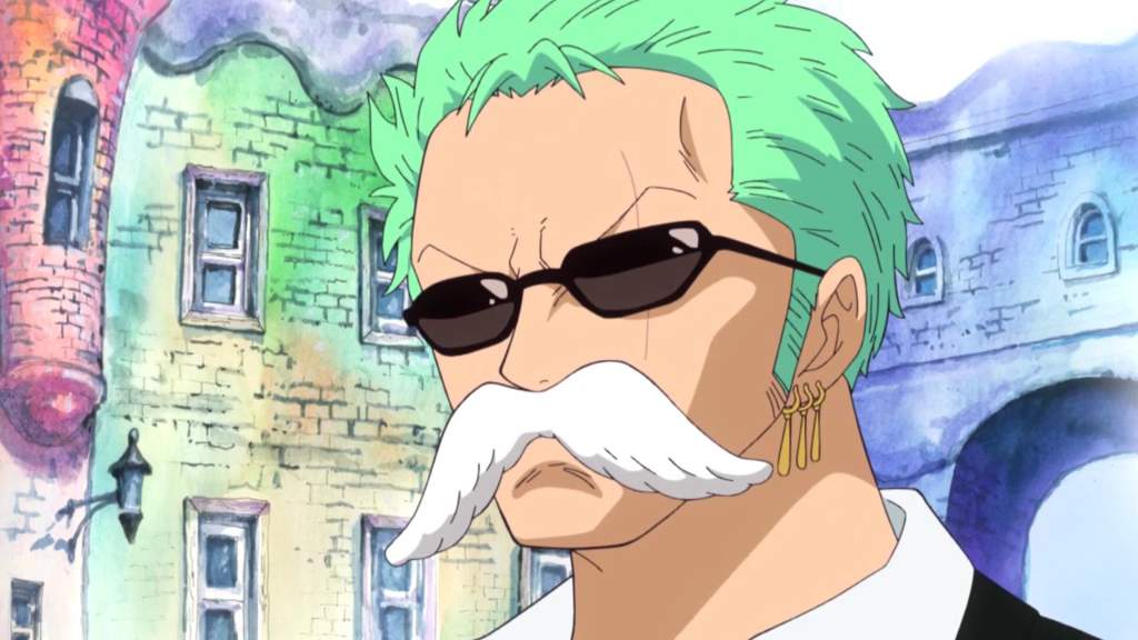 Zoro De One Piece Con Gafas Y Bigote - Zoro Icons - HD Wallpaper 