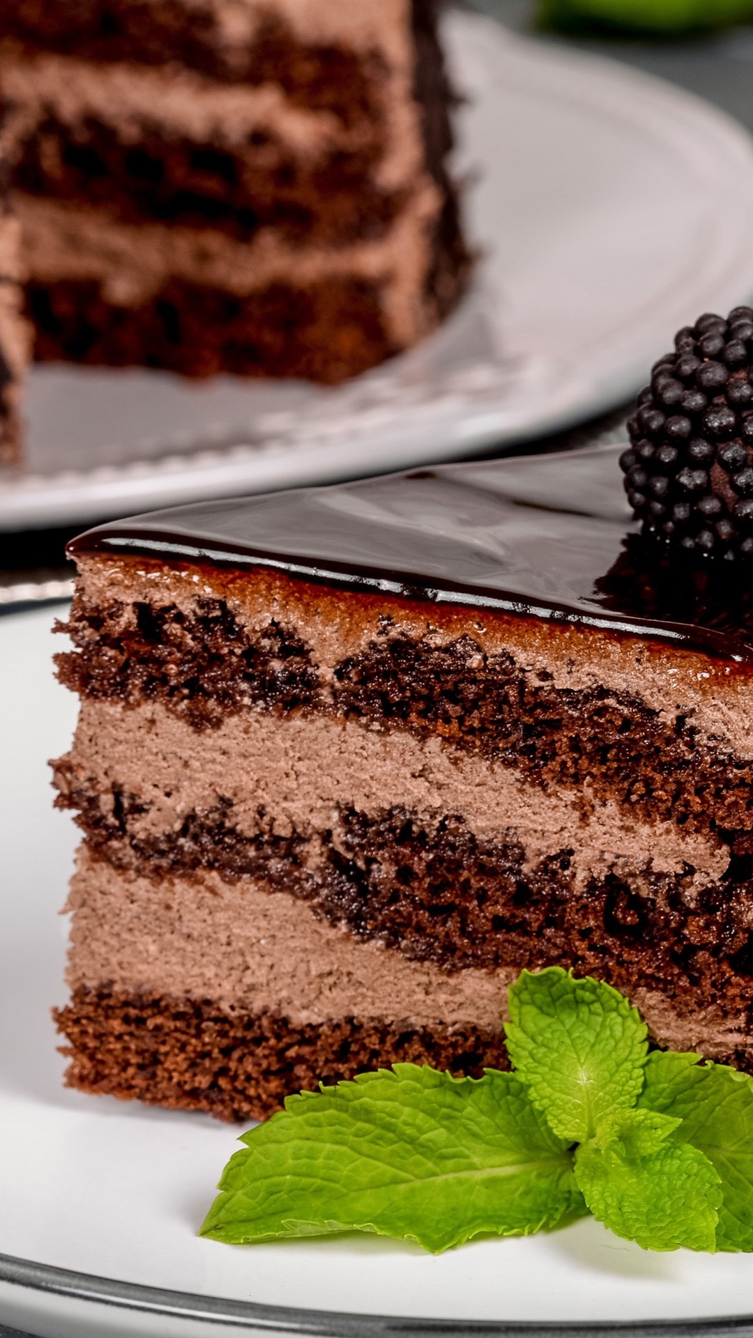 Iphone Wallpaper One Piece Chocolate Cake, Blackberry - Chocolate Cake - HD Wallpaper 