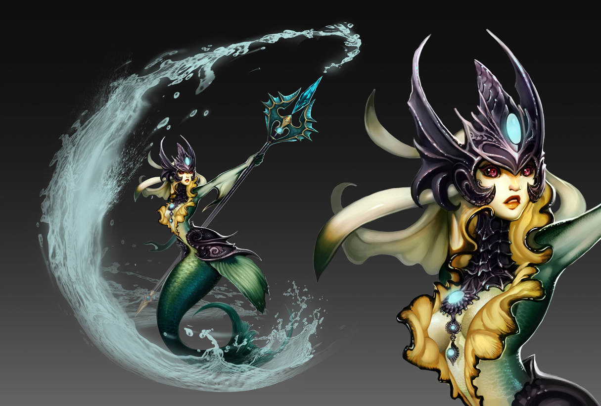 Nami Concept Art - Nami League Of Legends Concept Art - HD Wallpaper 