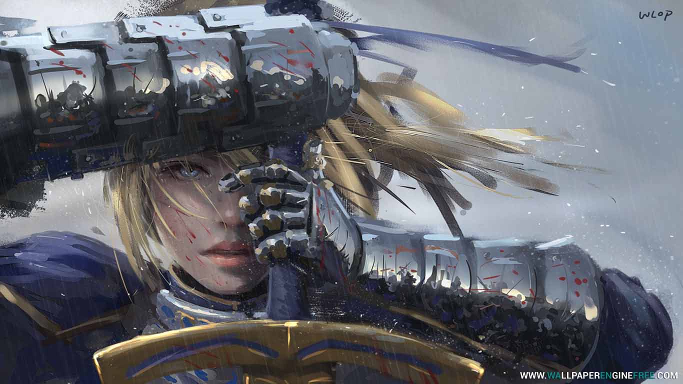 3d Saber Wallpaper Engine - Saber Fate Art - HD Wallpaper 