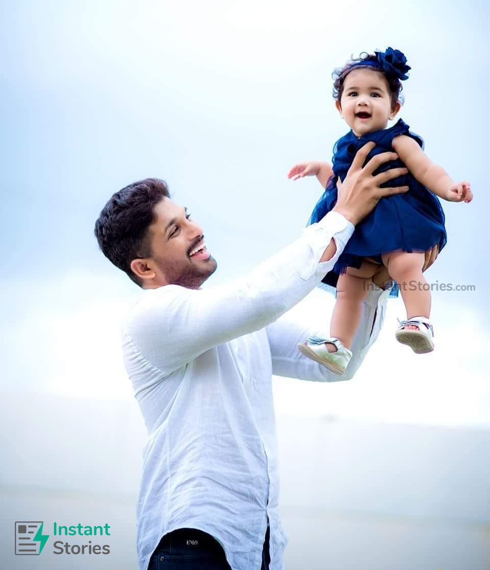 Allu Arjun Latest Hd Photos/wallpapers (11444) - Daughter Allu Arjun Family - HD Wallpaper 