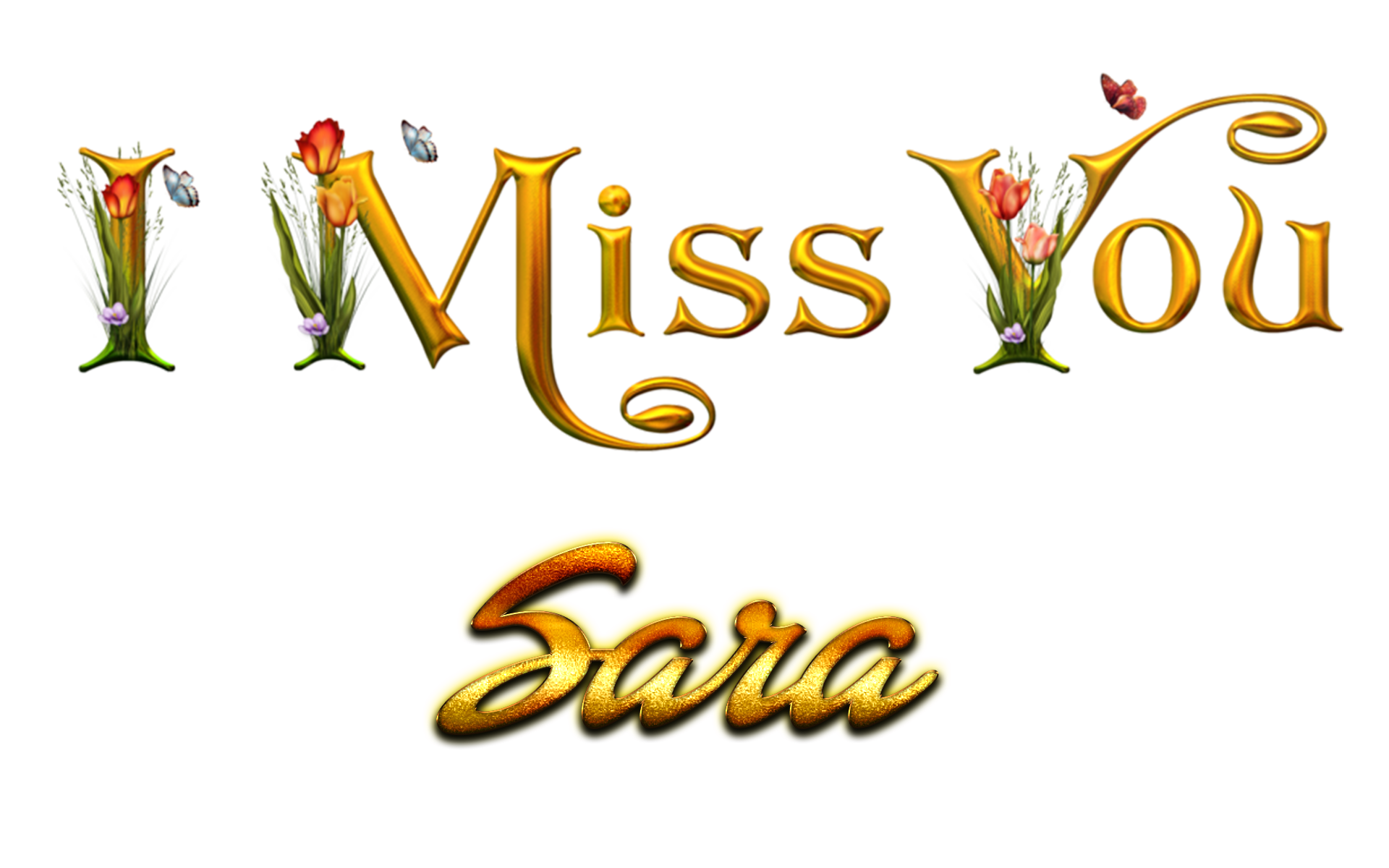 Sara Miss You Name Png - Calligraphy - HD Wallpaper 