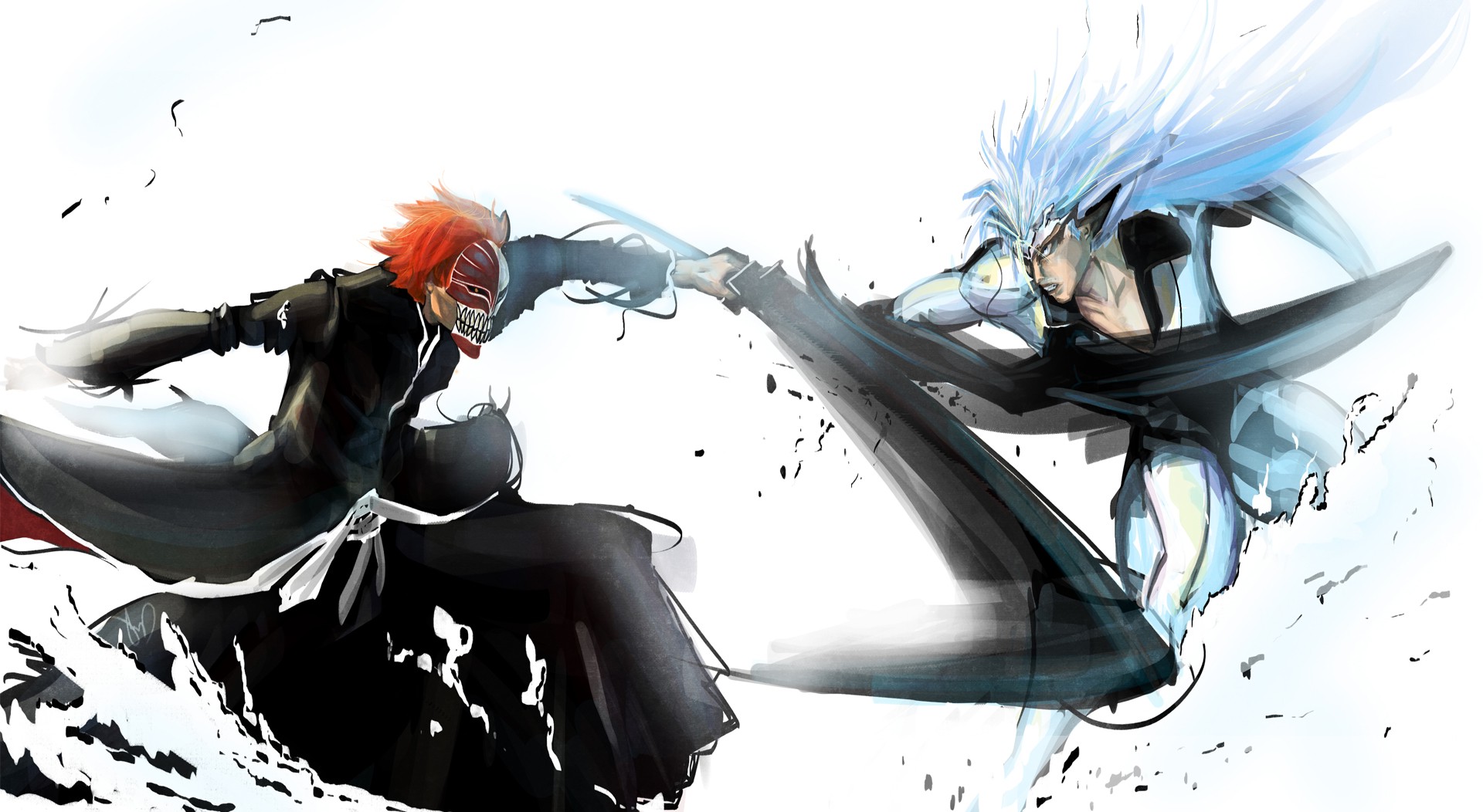 Ichigo Kurosaki Vs Grimmjow Jaegerjaquez 19x1052 Wallpaper Teahub Io