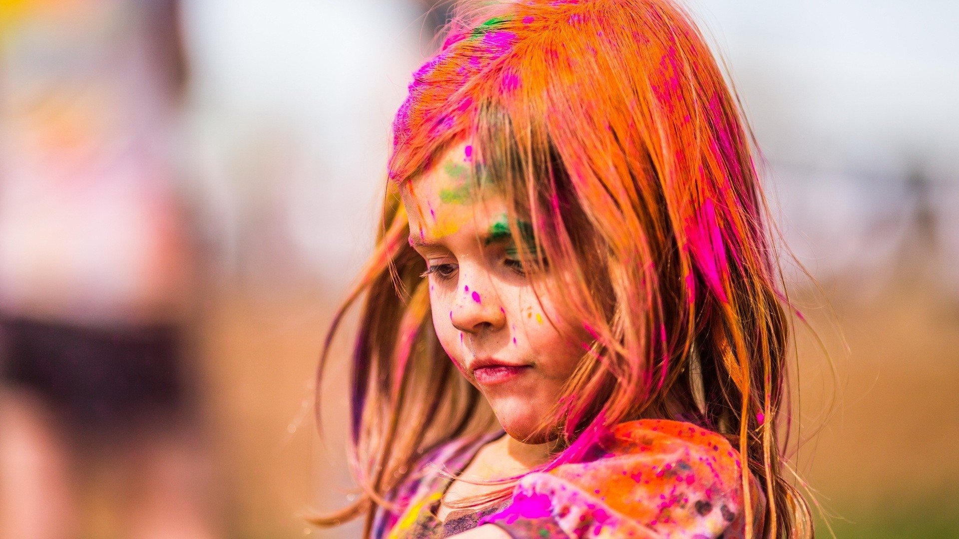 Child Holi - HD Wallpaper 