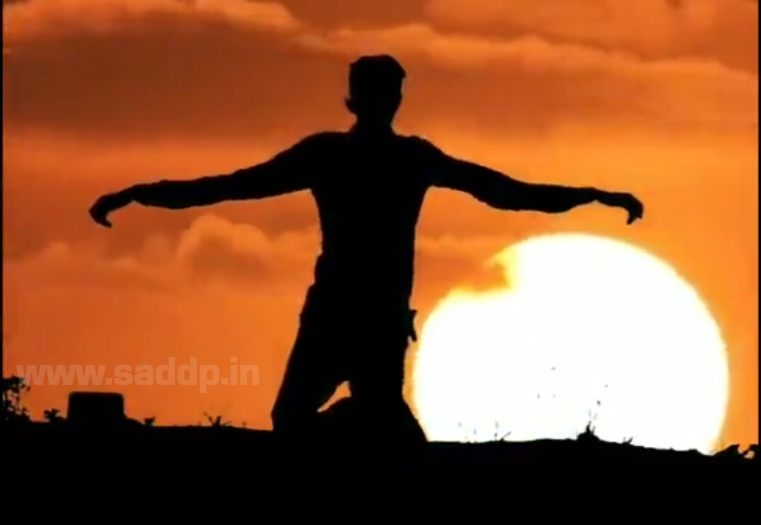 Very Sad Dp - Silhouette - HD Wallpaper 