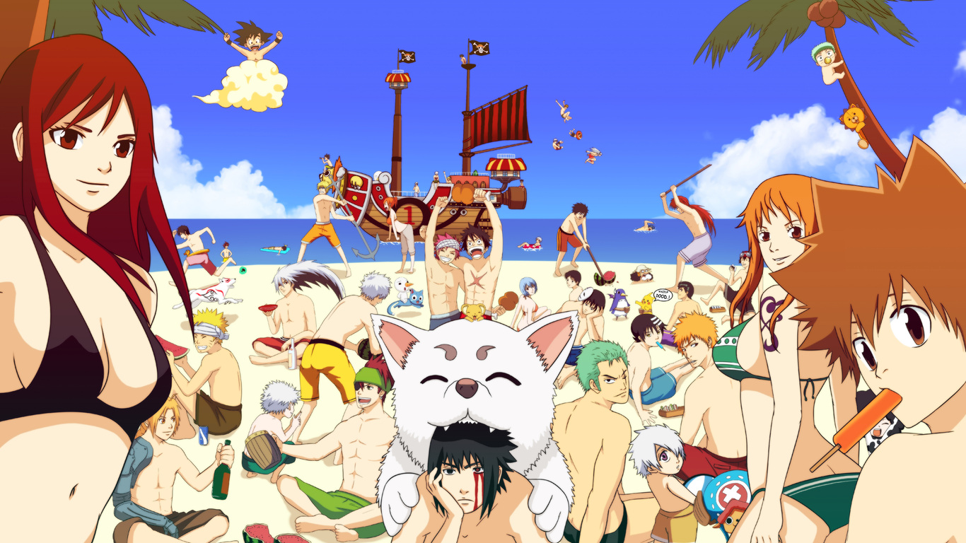 Bleach, Van Ipr, Anime, Naruto, Bleach, One Piece, - Fairy Tail In Naruto - HD Wallpaper 
