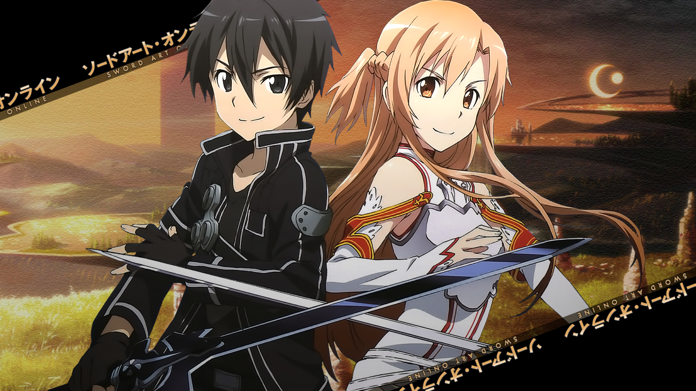 Asuna, Kirito, And Anime Image - Sao Kirito Und Asuna - HD Wallpaper 