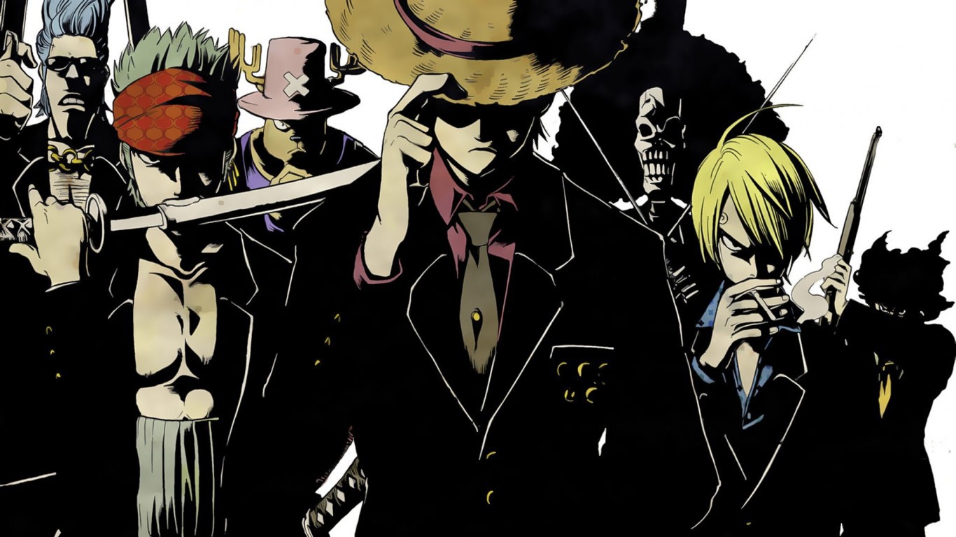 One Piece Luffy Zoro Sanji Chopper Brook Franky Usopp - One Piece Cool Background - HD Wallpaper 