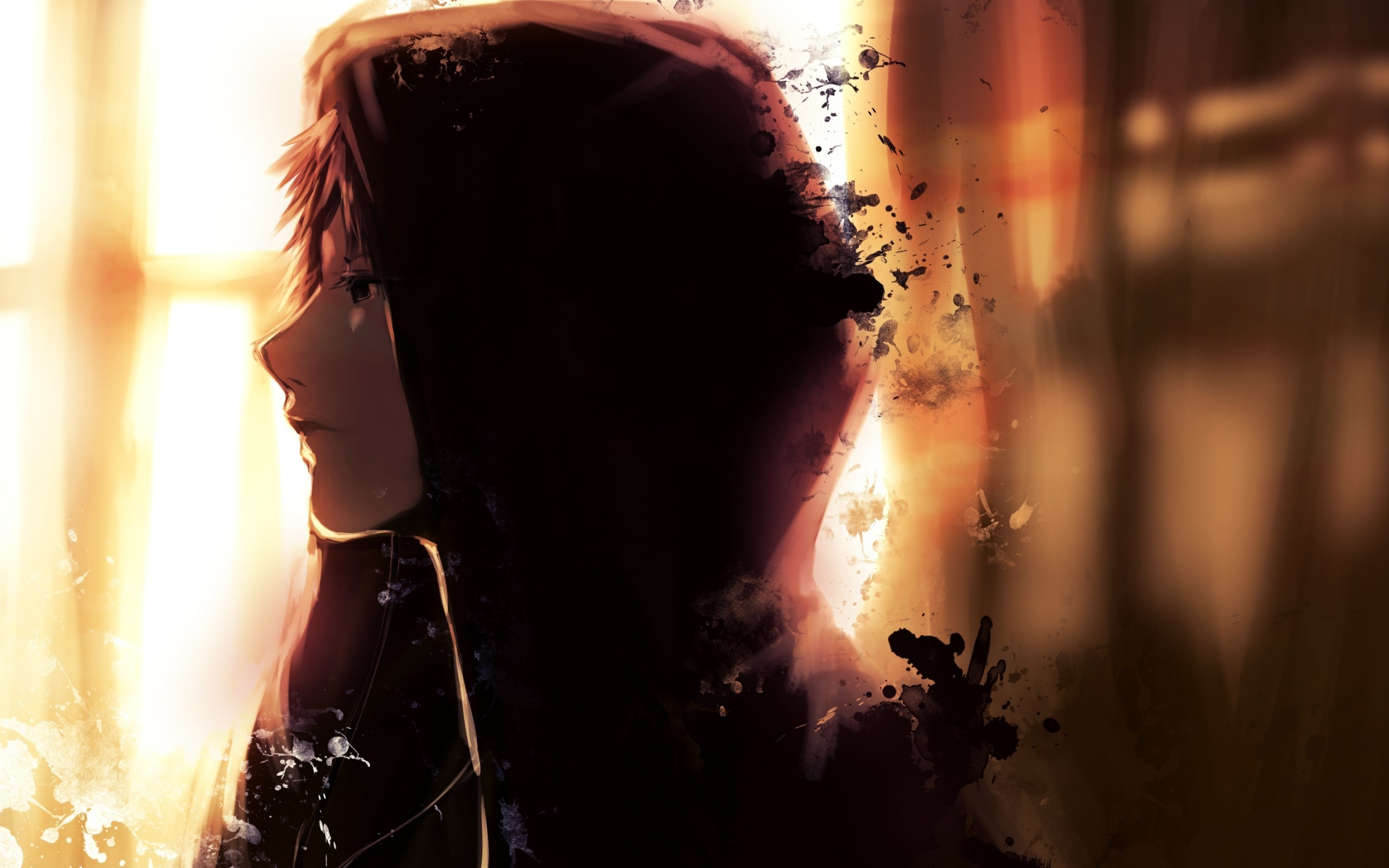 Anime Boy Hoodie Profile View Sad Expression Sad Anime Boy Hoodie 2560x1600 Wallpaper Teahub Io