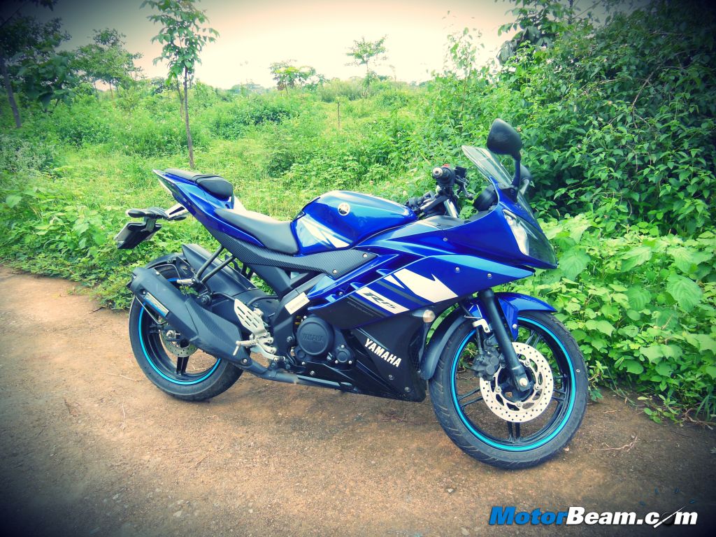 Yamaha R15 Blue Beast - R15 Bike Blue Color - HD Wallpaper 