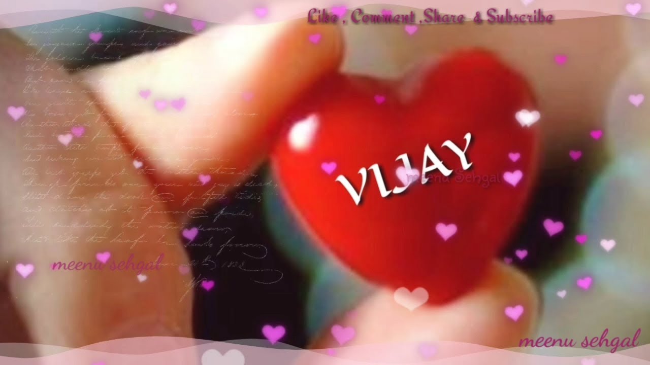 Vijay Name Love - HD Wallpaper 