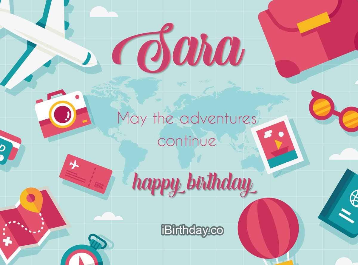 Sara Travel Birthday Wish - Happy Birthday Sara Wishes - HD Wallpaper 