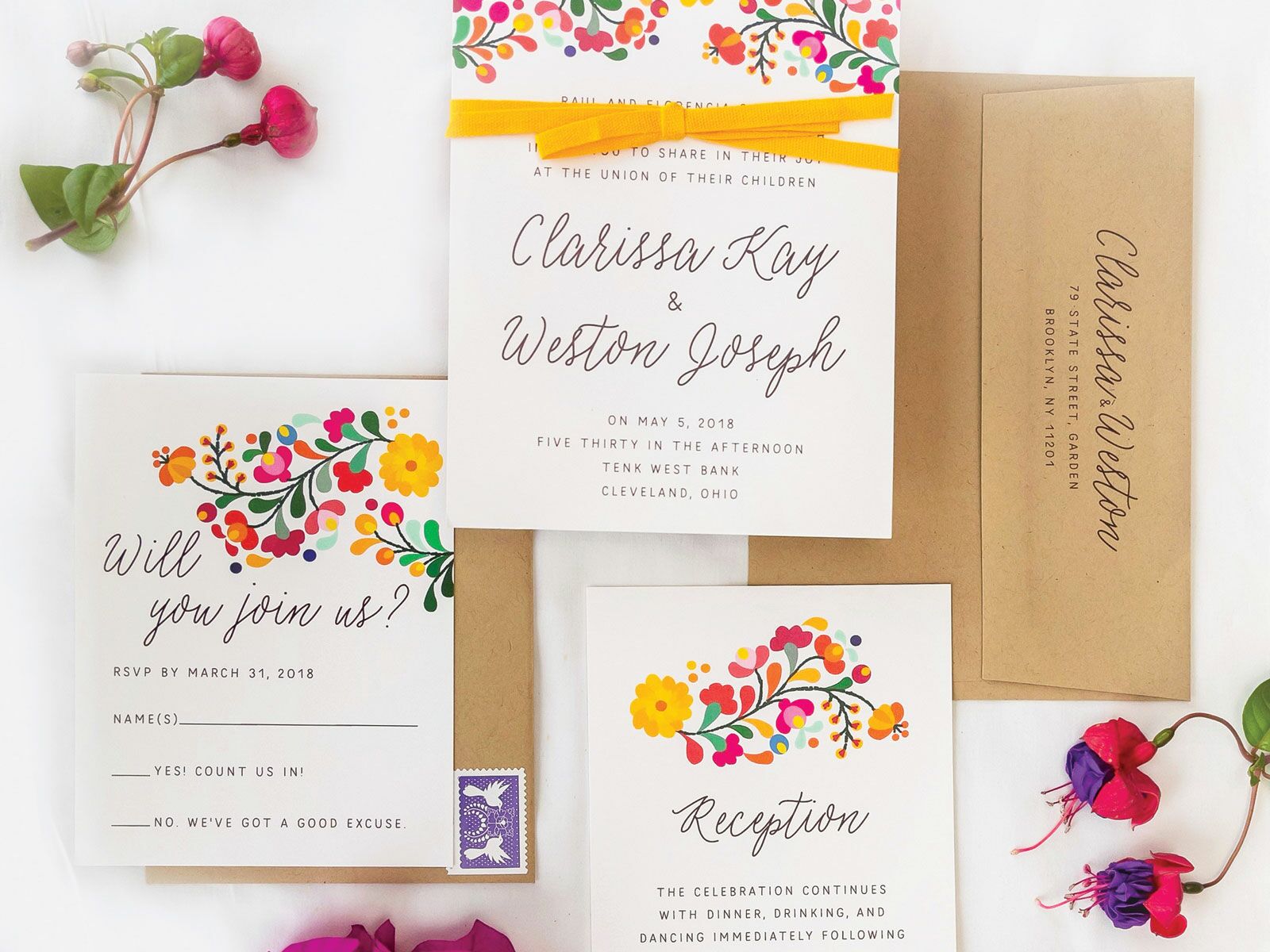 Colorful Wedding Invitation Suite - Wedding Invitation No Name - HD Wallpaper 