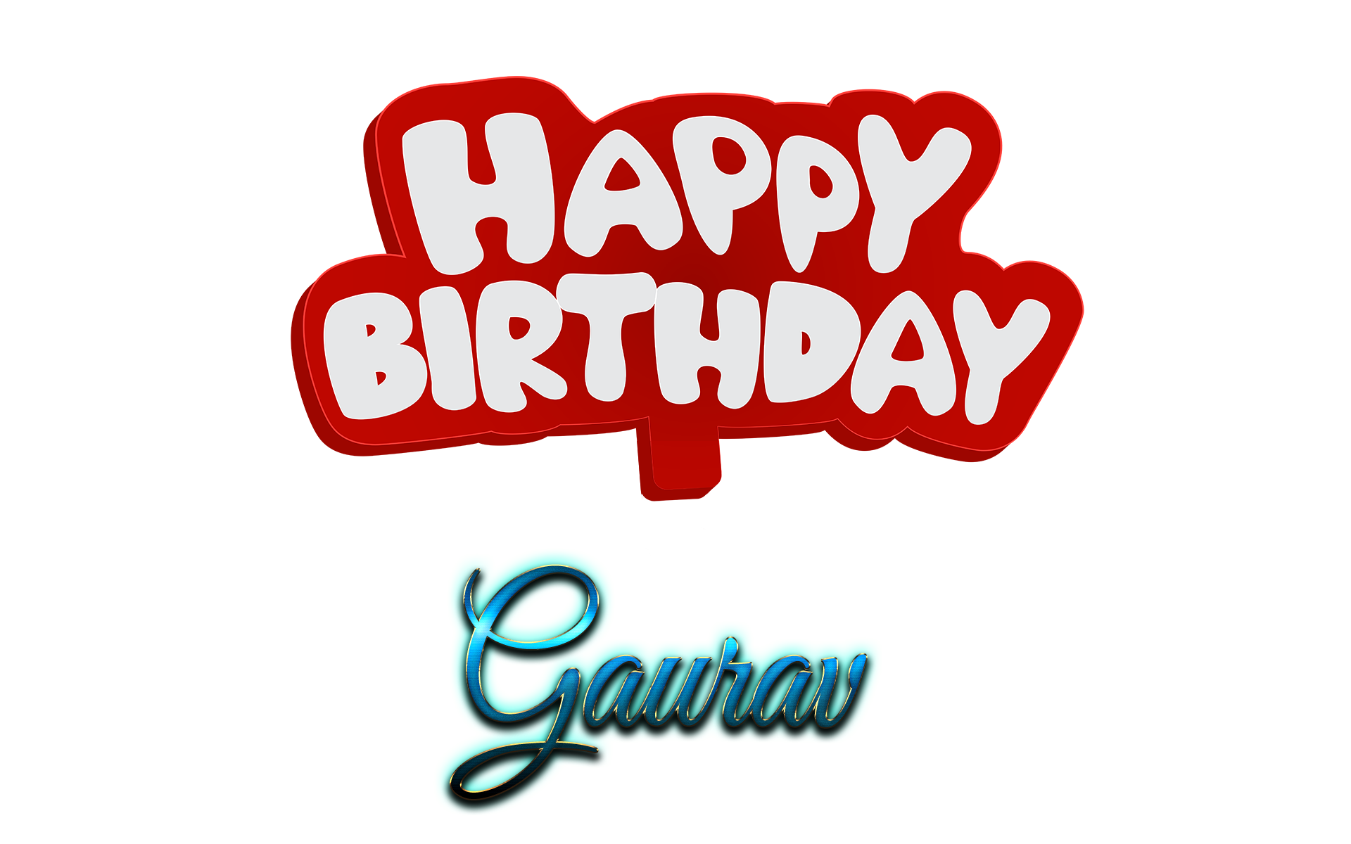 Gaurav Happy Birthday Name Logo - Calligraphy - 1920x1200 Wallpaper -  