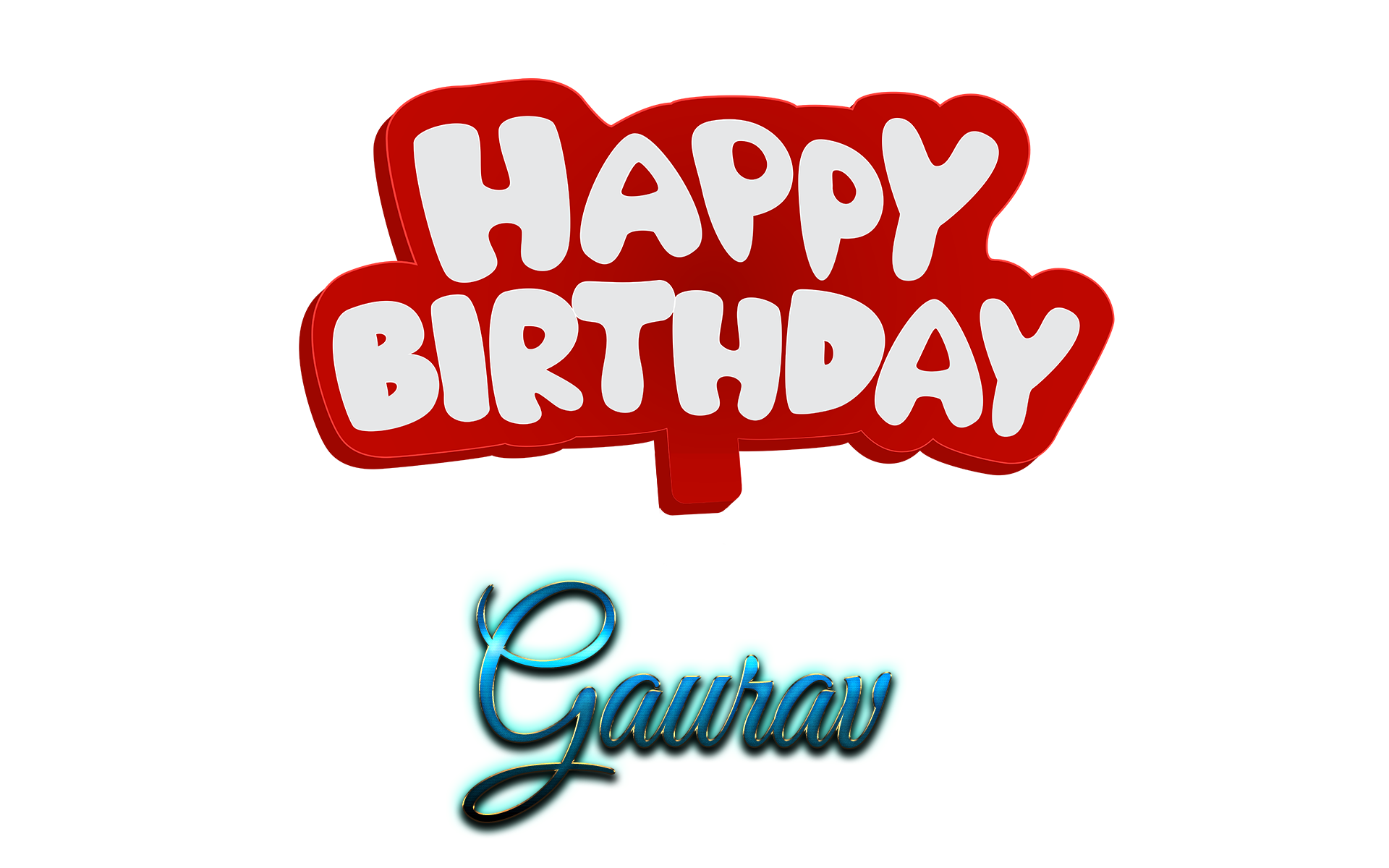 Gaurav Happy Birthday Name Logo - Calligraphy - HD Wallpaper 