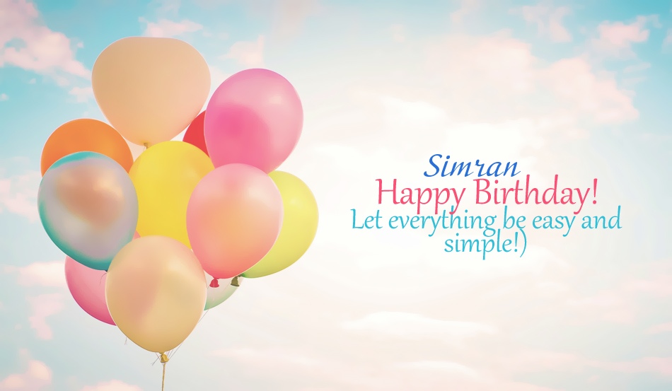 Happy Birthday Simran Images - Birthday - HD Wallpaper 