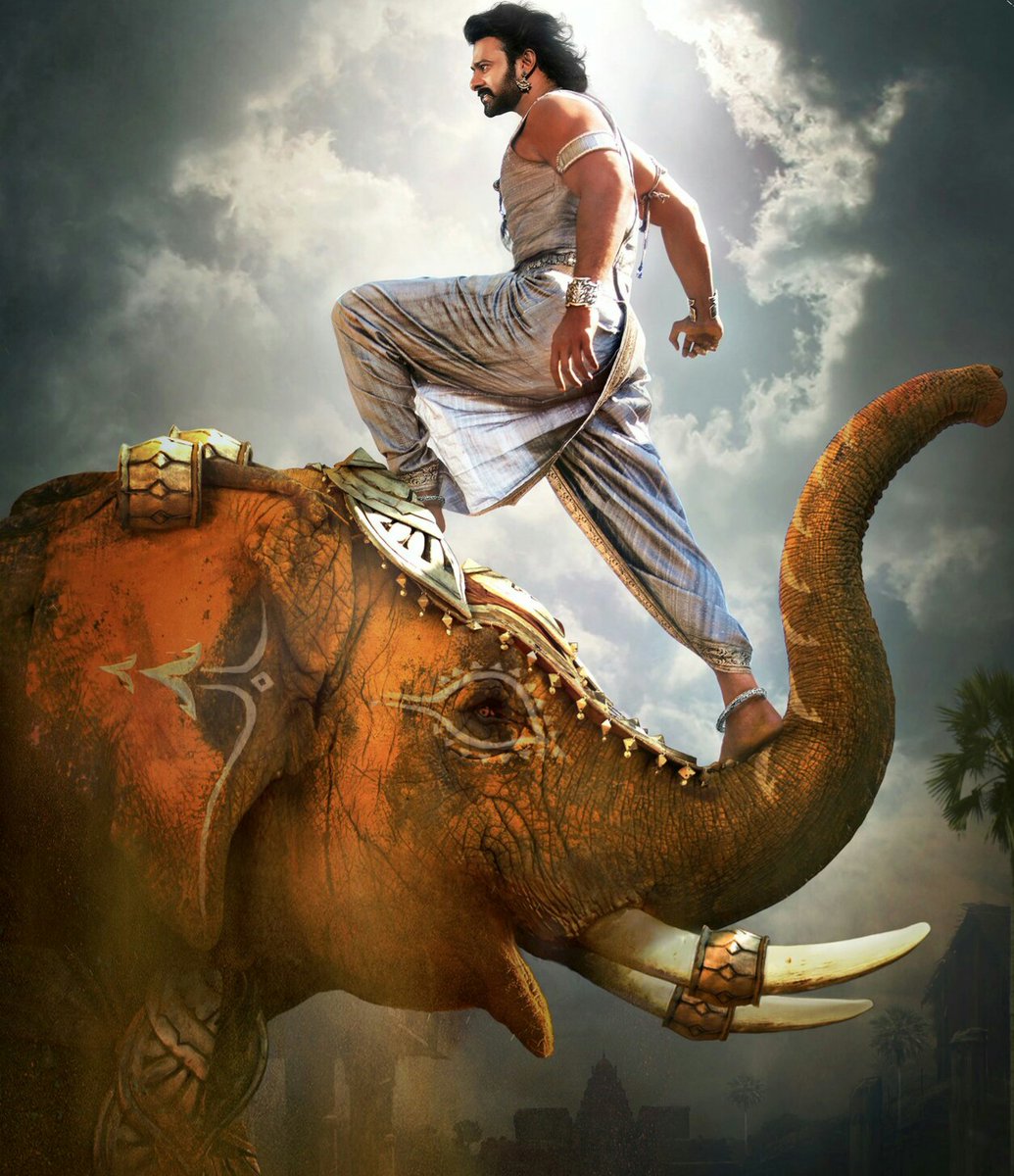Bahubali Prabhas On Elephant - Prabhas On Elephant - HD Wallpaper 