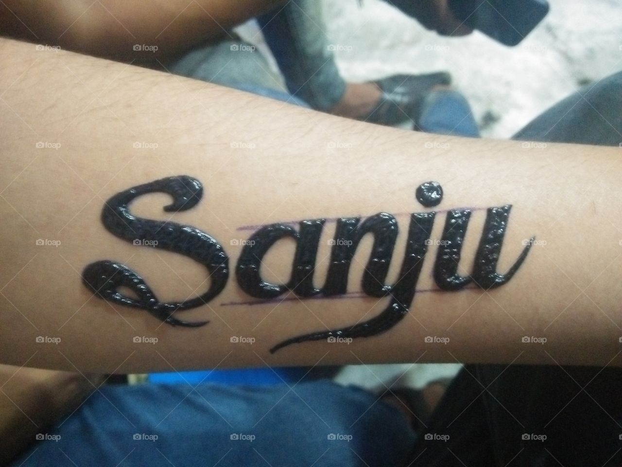 Sanju Name Tattoo On Hand - HD Wallpaper 