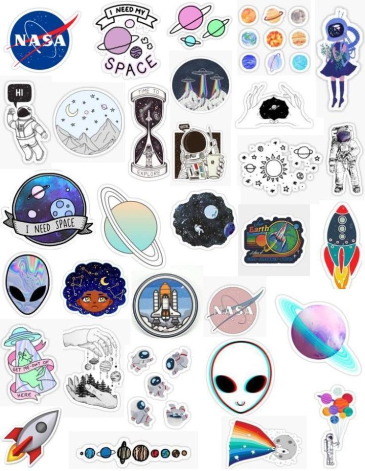Android Wallpaper Tumblr Space Sticker Pack Mo - Space Aesthetic Stickers - HD Wallpaper 