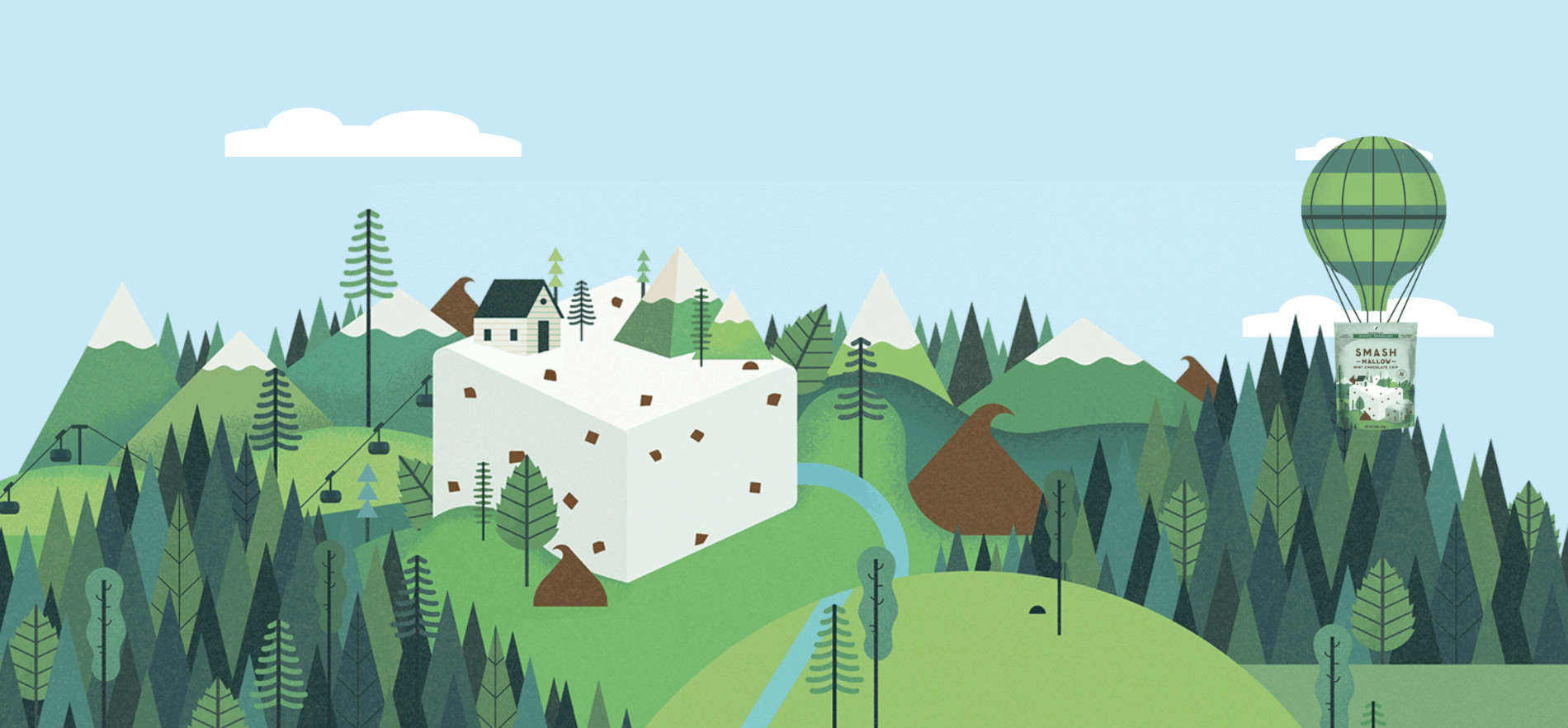 30 Examples Of Illustration Styles In Web Design - Smash Mallow Packaging - HD Wallpaper 