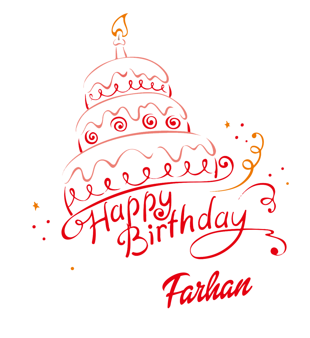Farhan Happy Birthday Vector Cake Name Png - Happy Birthday Farhan Cake - HD Wallpaper 