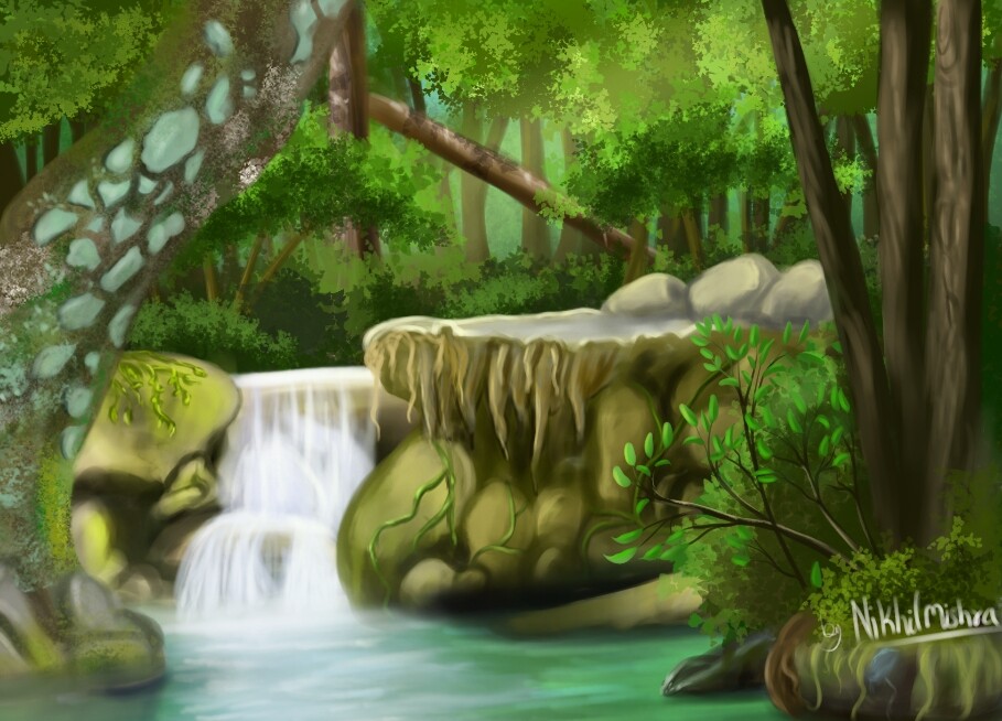 Waterfall - HD Wallpaper 