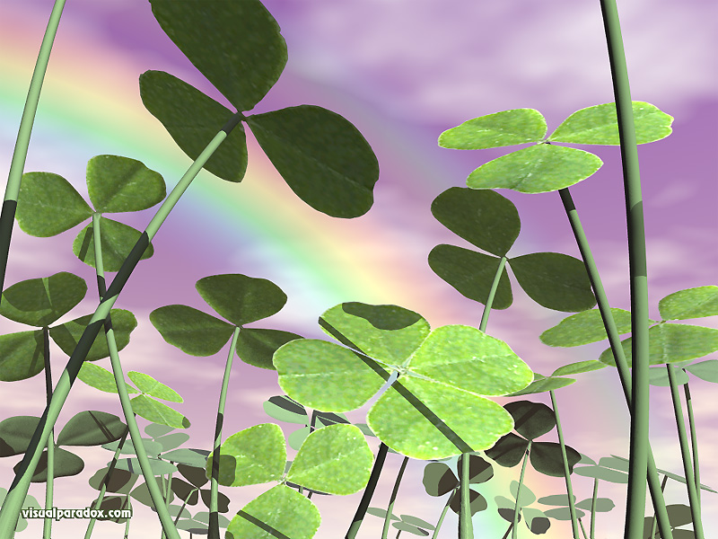 Clover, Four Leaf, 4, St - St Patrick's Day 3d - HD Wallpaper 
