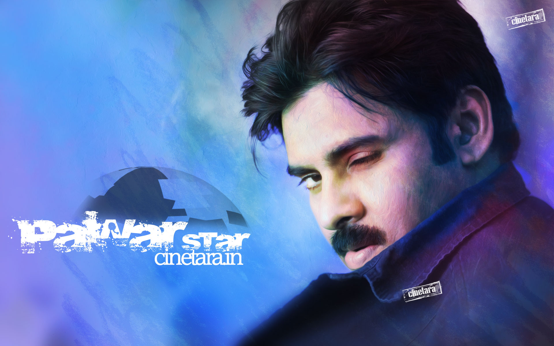 Pawan Kalyan Oil Painting - HD Wallpaper 