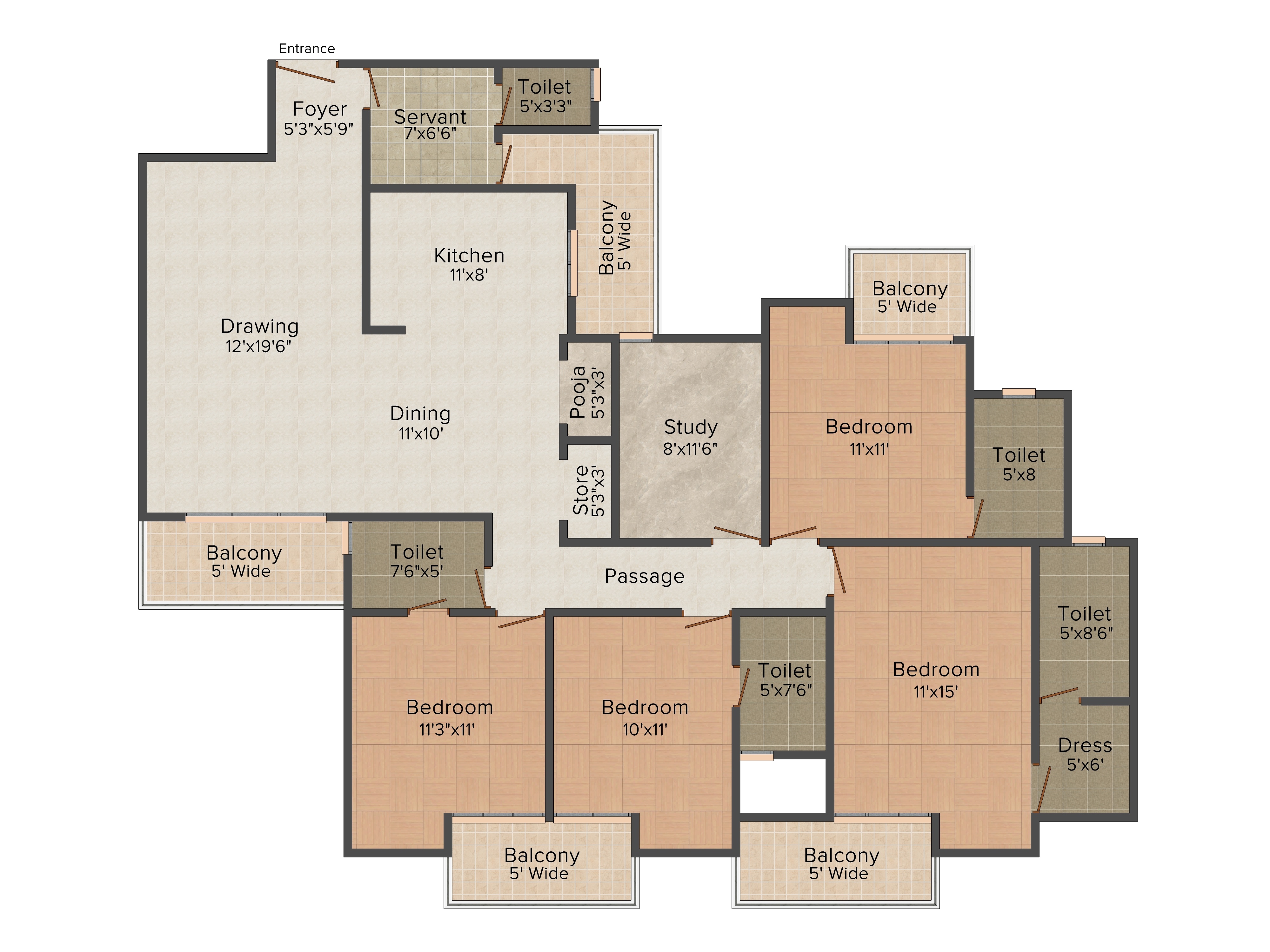 Morpheus Pratiksha Study Room 2480 Sq Ft) - Floor Plan - HD Wallpaper 
