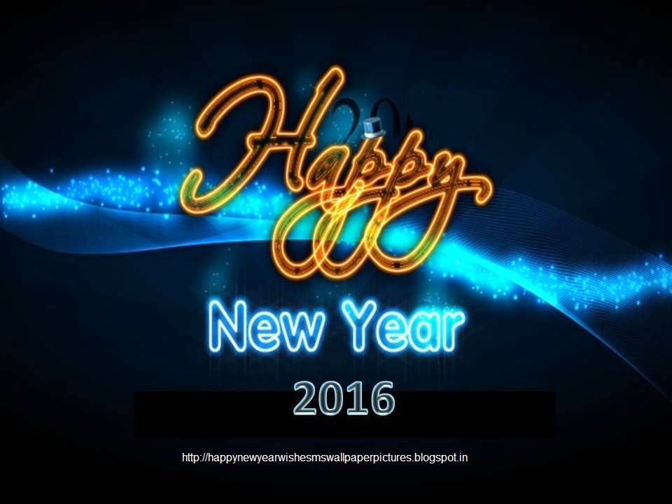 Happy New Year 2016 Images Wallpapers Pictures Sms - Happy New Year Flashing Lights - HD Wallpaper 