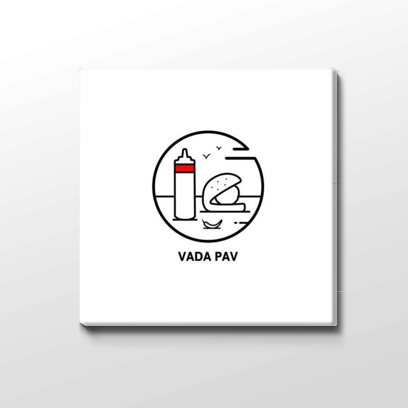 Vada Pav Clipart Black And White - HD Wallpaper 