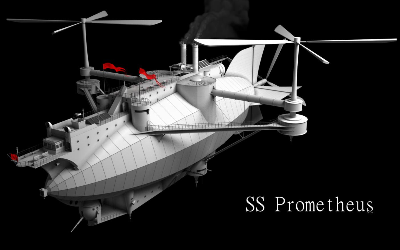 Wallpaper Steampunk Victorian Challenge Pommybig First - Flying Boat - HD Wallpaper 