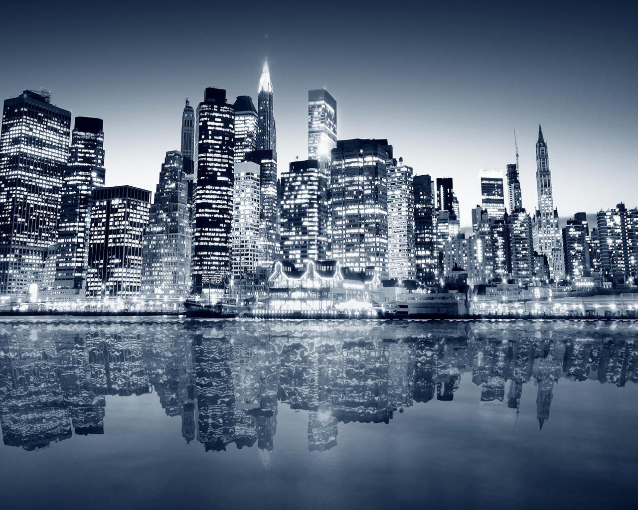 New York City Skyline Night Wallpaper Hd Millioncom - Hd Screensavers New York - HD Wallpaper 