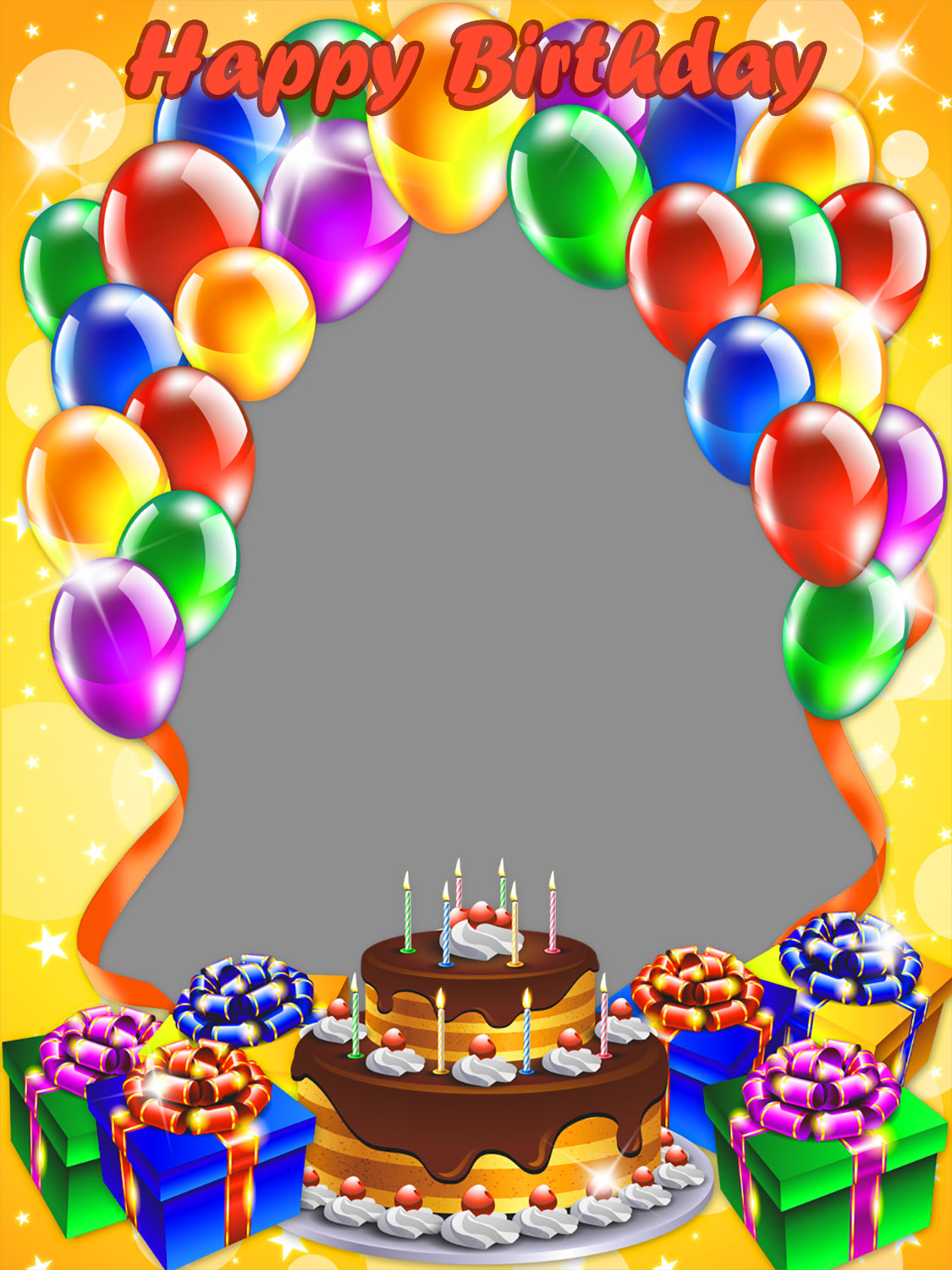 Birthday Cake With Balloons - Transparent Background Free Birthday Clip Art - HD Wallpaper 
