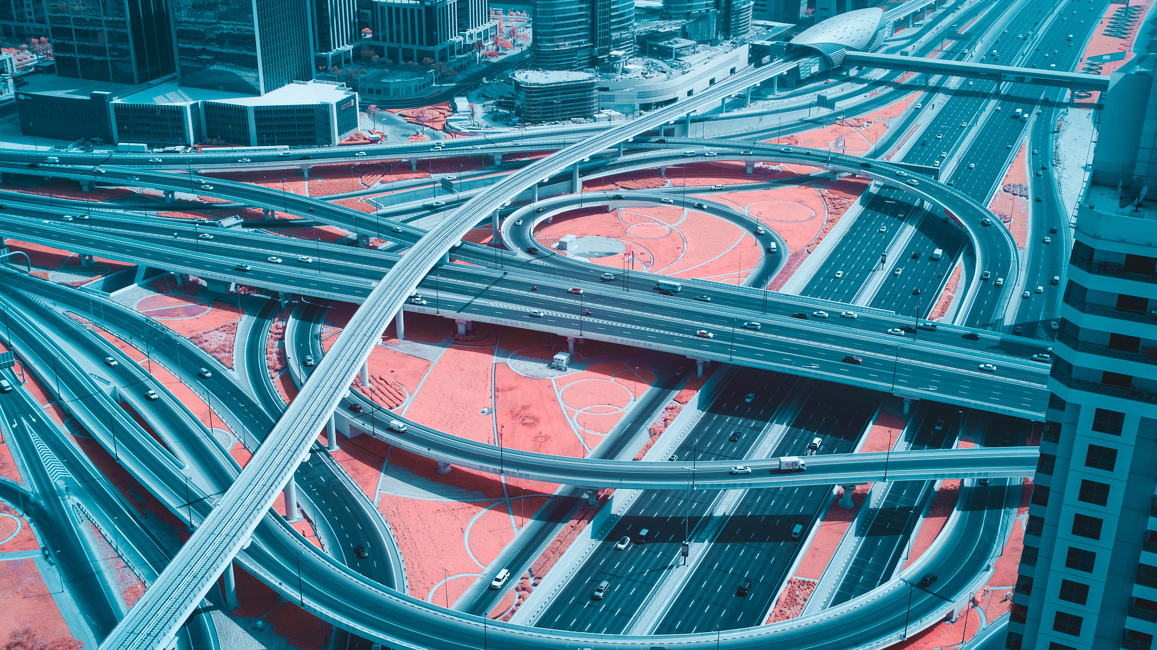 Sheikh Zayed Road Dubai Hd - HD Wallpaper 