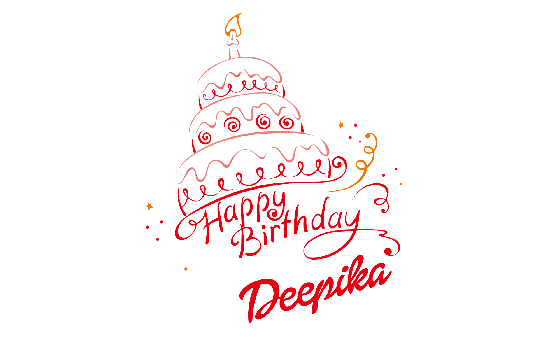 Deepika Happy Birthday Vector Cake Name Png - Happy Birthday Deepak Name -  1920x1200 Wallpaper 