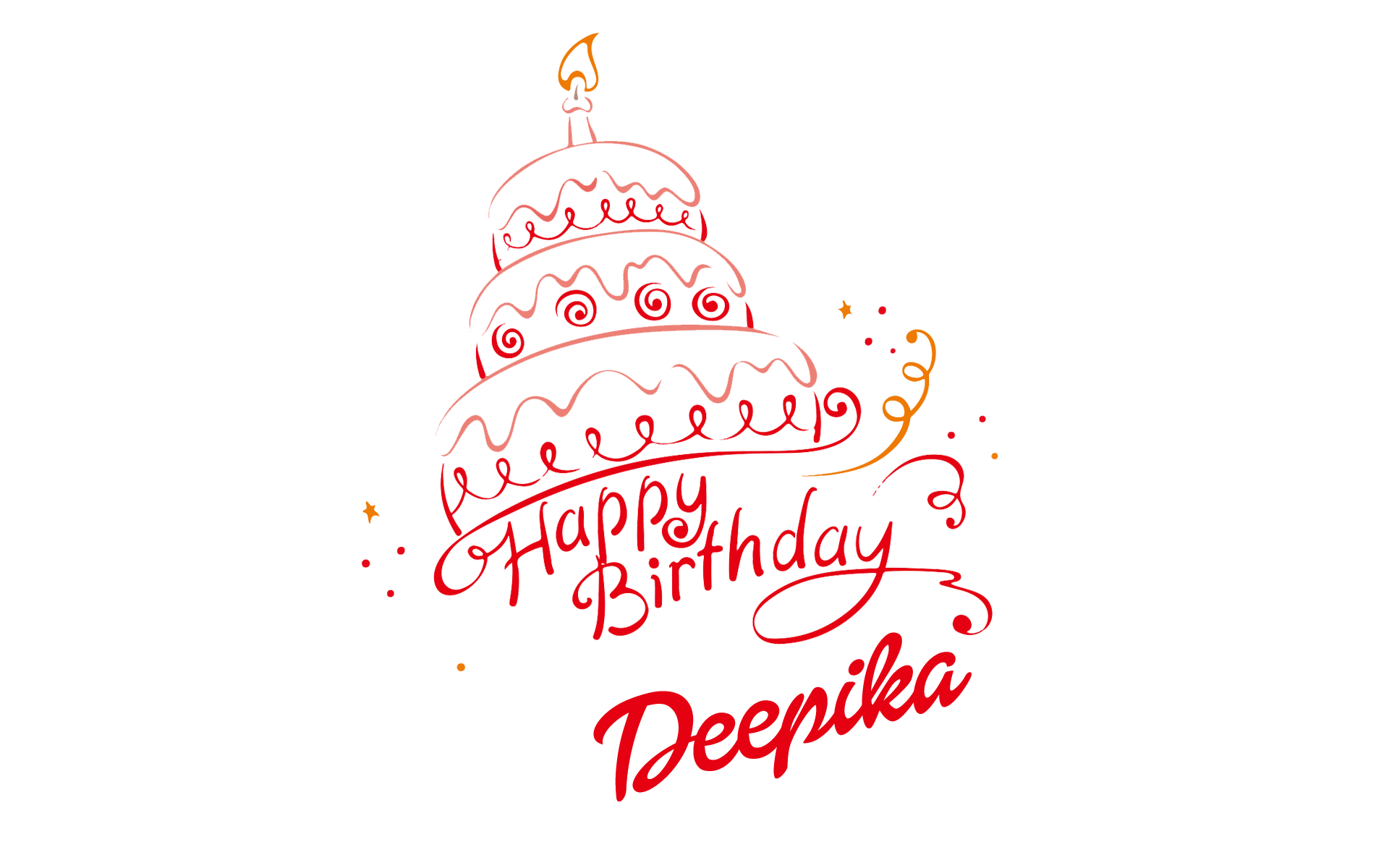 Deepika Happy Birthday Vector Cake Name Png - Happy Birthday Deepak Name - HD Wallpaper 