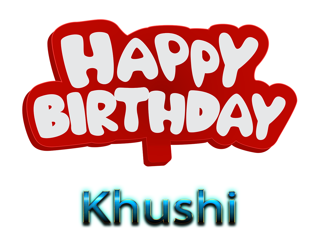 Khushi Happy Birthday Name Logo - Happy Birthday Khushi Png - HD Wallpaper 