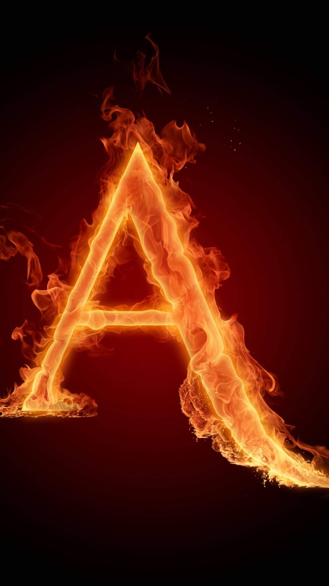 Letter A On Fire - HD Wallpaper 