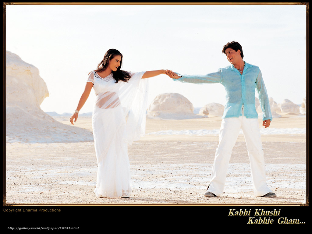 Shahrukh Khan Romance Kajol - HD Wallpaper 
