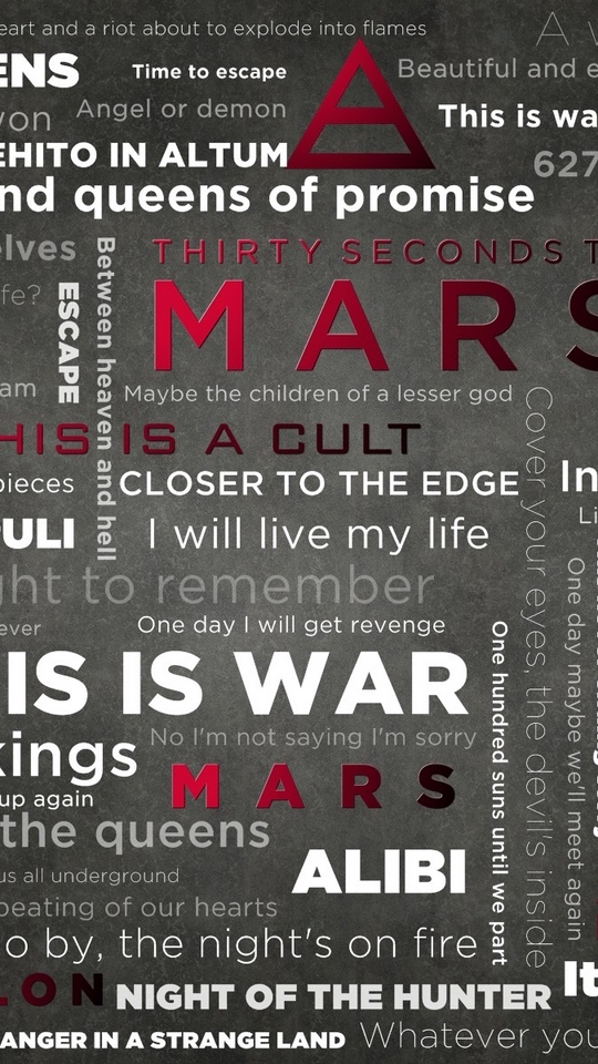 Samsung Name Wallpaper - 30 Seconds To Mars Iphone - 540x960 Wallpaper -  