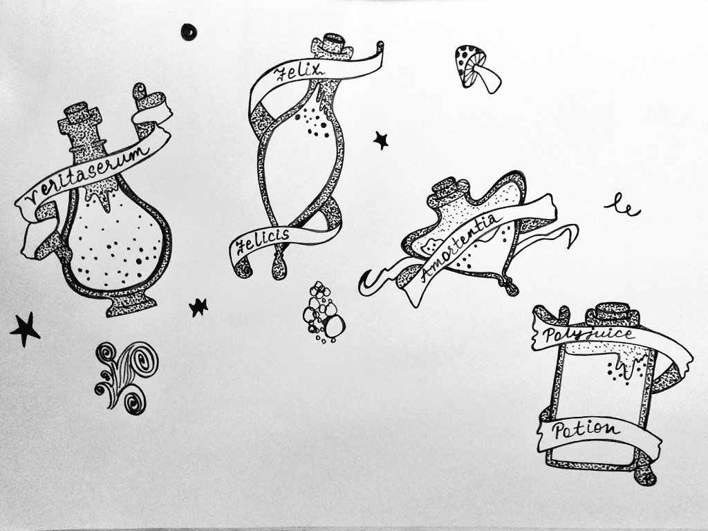 Polyjuice Potion Drawing Easy - HD Wallpaper 