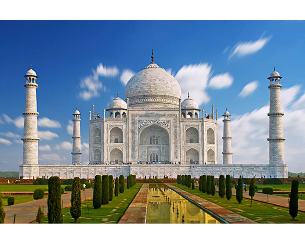 Livingwalls Photo Wallpaper «taj Mahal» - Landmarks Of Asia Montessori - HD Wallpaper 