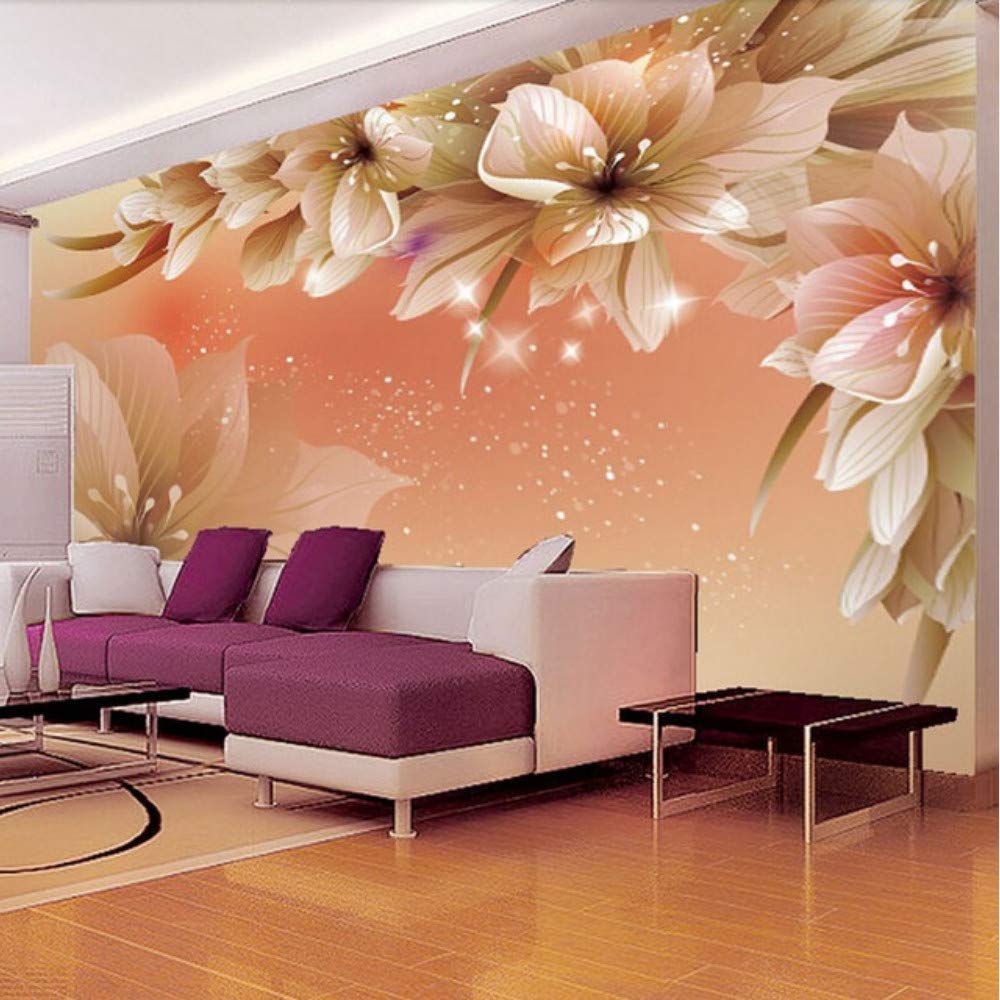 3d Flower Mural - HD Wallpaper 