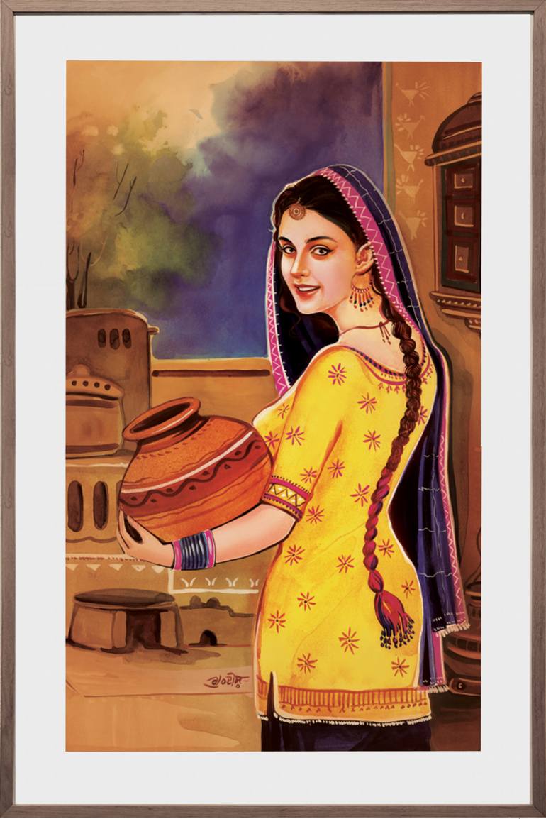 Saatchi Art Punjabi Mutiyar Painting By Artist Gurdish Punjabi